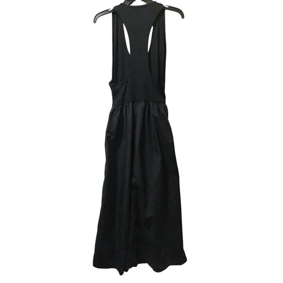 NWT Commense Black Ribbed Racerback Tank Maxi Dress W/Pockets Size Large - Picture 2 of 8